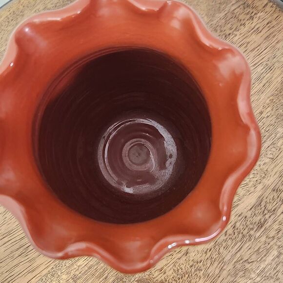 Jeff White Redware Vintage Pottery Vase Redware Pottery 1986 Vintage Redware - Picture 6 of 9